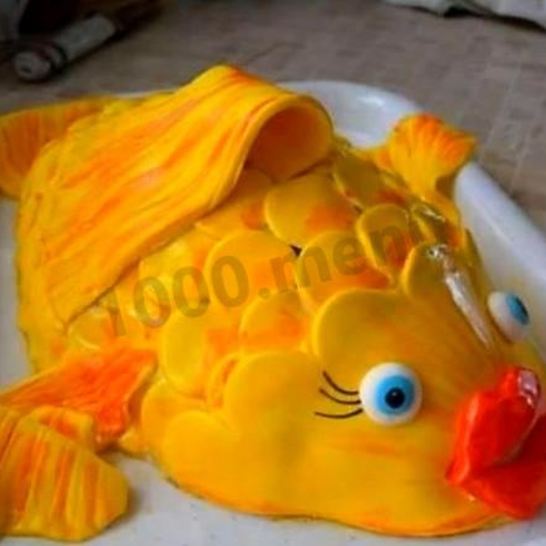 Рецепт торта рыба из мастики