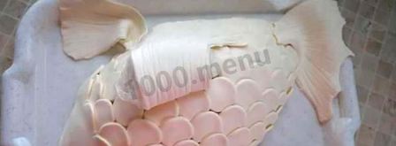 торт рыба из мастики. Шаг 11