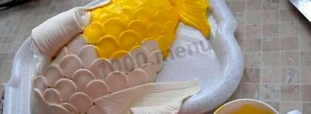 торт рыба из мастики. Шаг 12