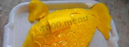 торт рыба из мастики. Шаг 13