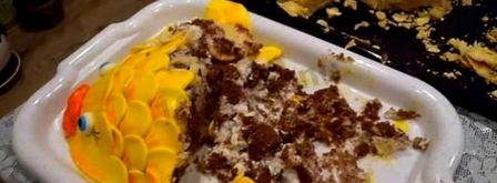 торт рыба из мастики. Шаг 15