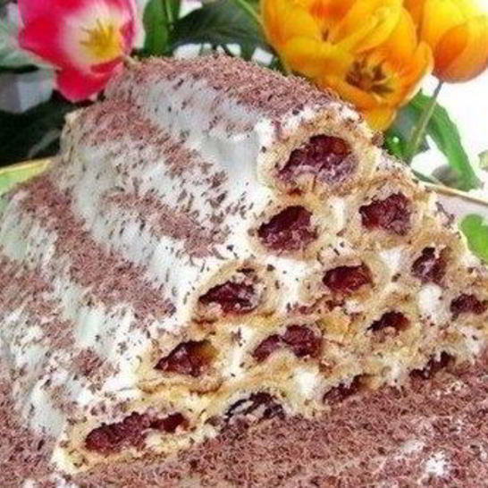 Рецепт торта с вишней и сметаной монастырская изба