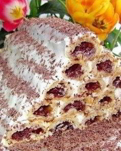 Торт с вишней и сметаной Монастырская изба