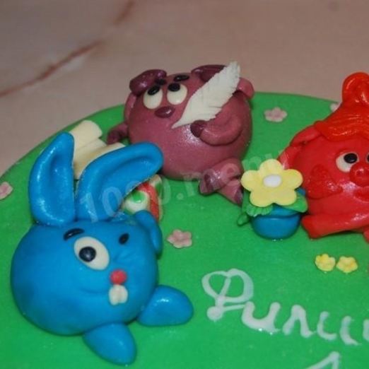 Торт Смешарики из мастики