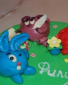 Торт Смешарики из мастики