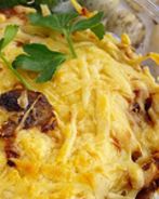 Грибная запеканка с рисом и сыром