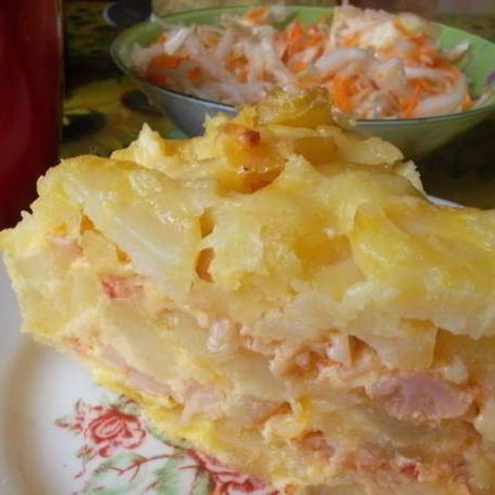 Рецепт картофельной запеканки с капустой
