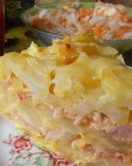 Картофельная запеканка с капустой