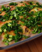 Мясная запеканка с грибами