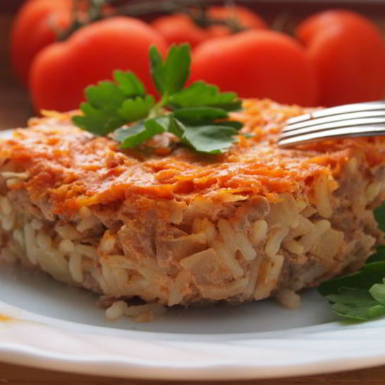 Рецепт мясной запеканки с овощами