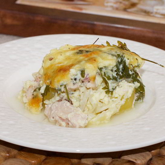 Рецепт нежной запеканки с куриным филе