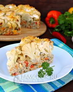 Овощная запеканка с фаршем в духовке