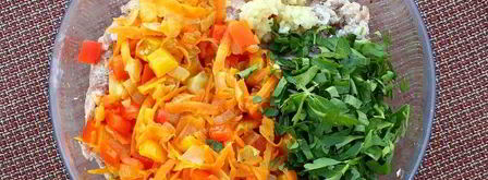 овощная запеканка с фаршем в духовке. Шаг 11