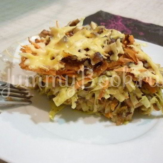 Рецепт похрустывающей запеканки из капусты с грецким орехом