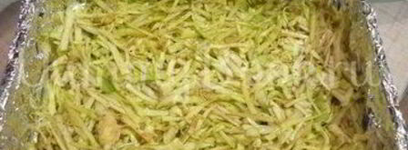 похрустывающая запеканка из капусты с грецким орехом. Шаг 11