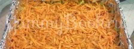 похрустывающая запеканка из капусты с грецким орехом. Шаг 12