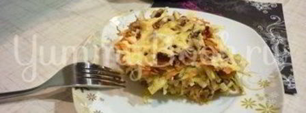 похрустывающая запеканка из капусты с грецким орехом. Шаг 20