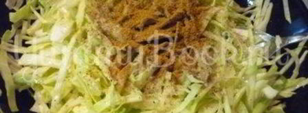 похрустывающая запеканка из капусты с грецким орехом. Шаг 7