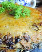 Постная запеканка с грибами