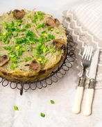 Слоеная запеканка с картофелем и грибами