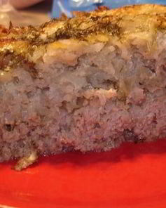 Слоистая мясная запеканка