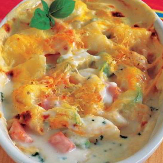 Рецепт сочной запеканки из курицы с овощами