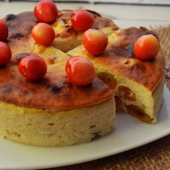 Рецепт творожной запеканки с черешней