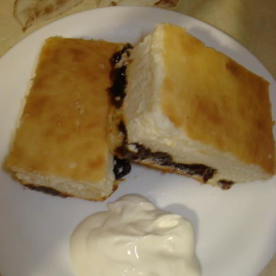 Рецепт творожной запеканки с черносливом