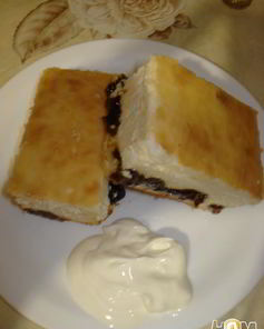 Творожная запеканка с черносливом