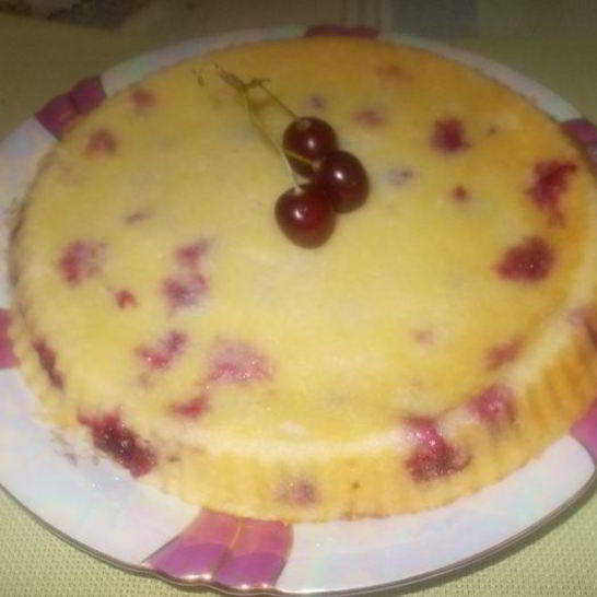 Рецепт творожной запеканки с вишней