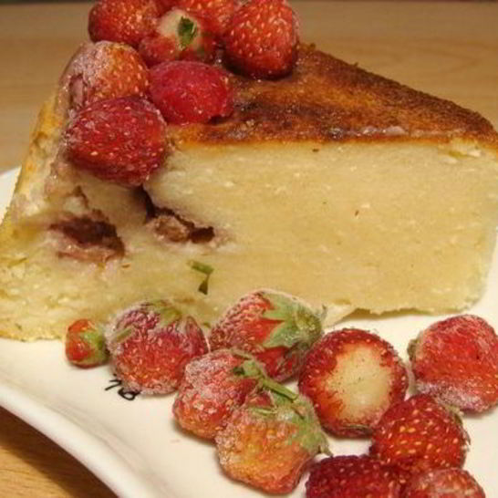 Рецепт творожная запеканка с земляникой