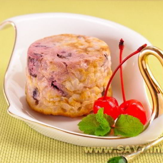 Рецепт творожно-рисовых запеканки с вишней