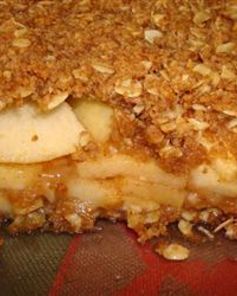 Яблочная запеканка с геркулесом