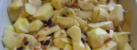 яблочная запеканка с изюмом и миндалем. Шаг 3