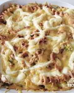 Запеканка из картофеля с сосиской