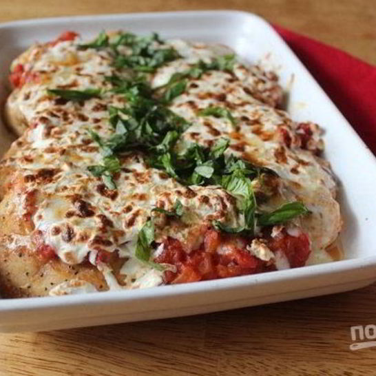 Рецепт запеканки из куриного филе с моцареллой