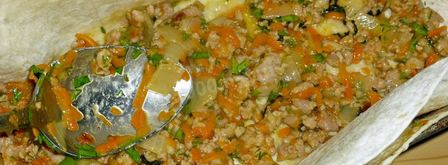 запеканка из лаваша с фаршем мясным в духовке. Шаг 22