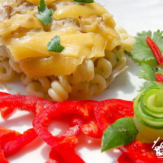 Рецепт запеканки из макарон с курицей
