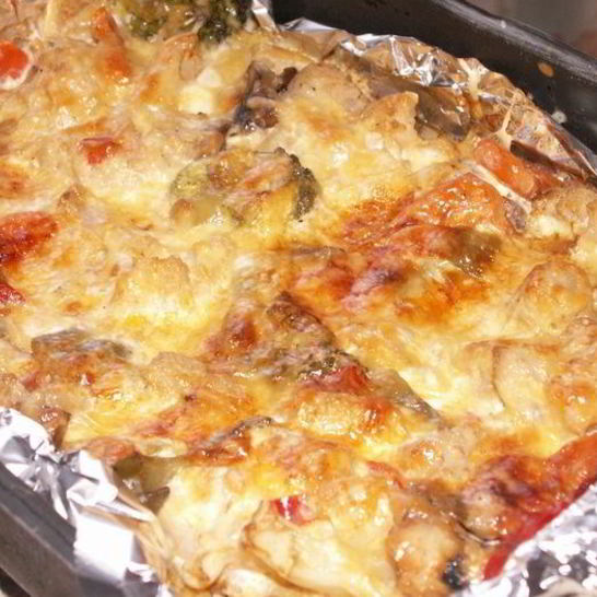 Рецепт запеканки из овощей с шампиньонами