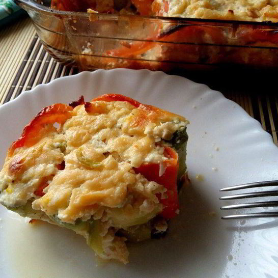 Рецепт запеканки из овощных роллов