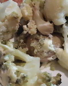 Запеканка из цветных капуст