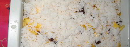 запеканка рисовая с тыквой, яблоками и изюмом. Шаг 3