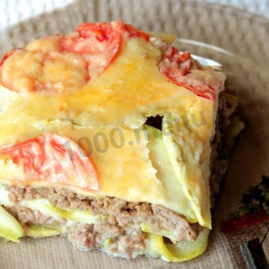 Рецепт запеканки с фаршем и помидорами в мультиварке