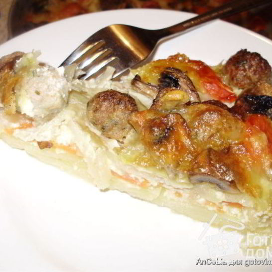 Рецепт запеканки с фаршем неженка