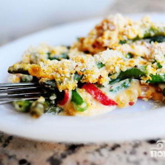 Рецепт запеканки с фасолью и беконом