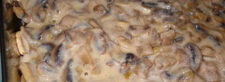 запеканка с курицей, кабачками и грибами. Шаг 7