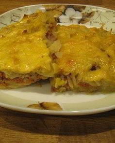 Запеканка с мясом и помидорами