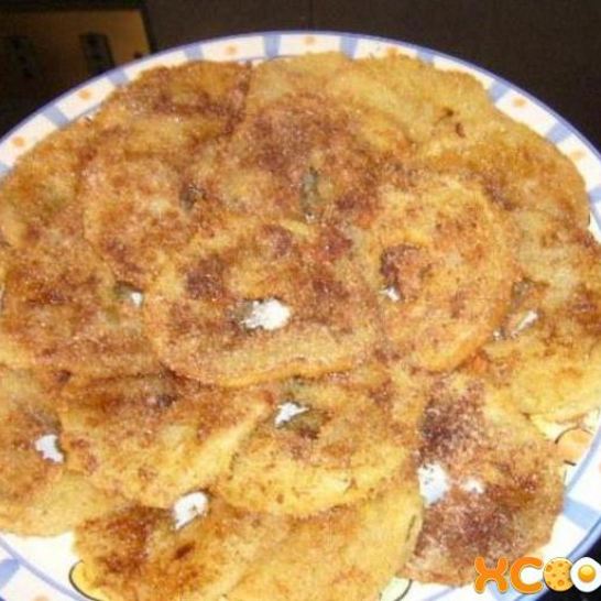 Рецепт жареных яблок в тесте