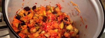 баклажаны с фасолью на зиму салат. Шаг 8