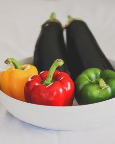 Баклажаны с перцем